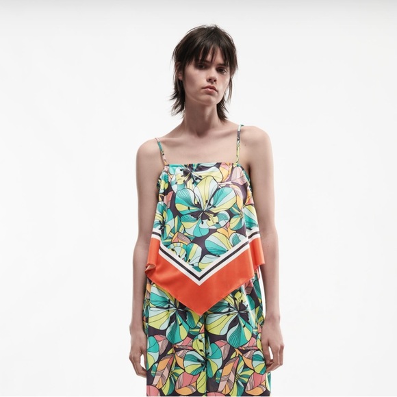 ZARA flowy print top - Picture 3 of 8